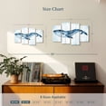 thumbnail image 3 of Elephant Stock Wooden Blue Whale Wall Art - Horizontal Multi Panel Canvas - Living Room Wall Decor - Animal Multi Panel - Blue And White Decor - 30" x 18", 3 of 4