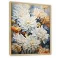 thumbnail image 2 of Designart "Beige, White, And Blue Mums Painting I" Mums Floater Framed Canvas Prints, 2 of 5