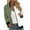 Green, variant on Womens Winter Jacket Casual Loose Color Block Patchwork Jacket Long Sleeve Coat Trendy Zipper Coat Cardigan (Pink,XL)