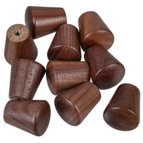 OULII 10Pcs Natural Walnut Wood Cabinet Knobs Easy Install Durable Drawer Pulls