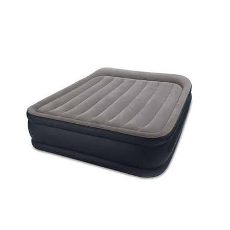 Intex Deluxe Pillow Rest Raised Blow Up Air Bed Mattress w/ Built In Pump, (Best Raised Air Bed)