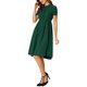 thumbnail image 4 of INSPIRE CHIC Vestido Midi Vintage de los años 1950 con Cuello Redondo y Manga Corta XL Verde Oscuro, 4 of 8