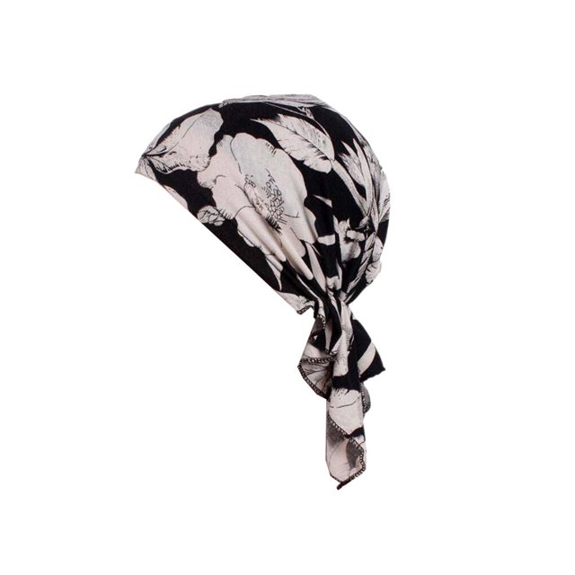 Bonnet de Chimiothérapie Impression Foulard Femmes Coton Turban Musulman Extensible Impression de Chimiothérapie Femmes Perte de Cheveux Baotou Noué Couvre-Chef