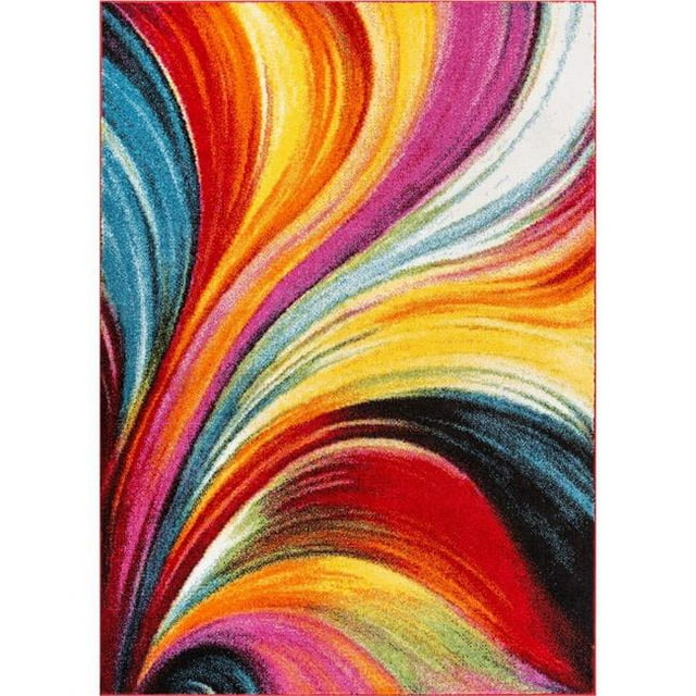 Well Woven VI41-5 Pleasure Modern Bright Rug, Multicolor - 5 ft. 3 in. x 7 ft. 3 in.