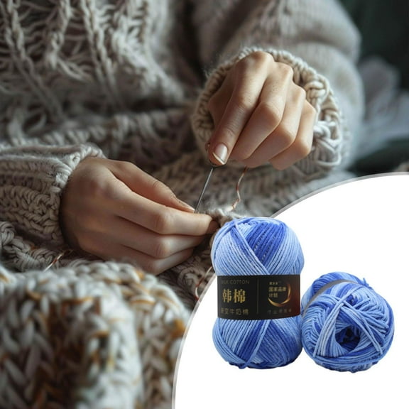 Colorful Rolls Yarn for Crocheting Bulk ,Rainbow Milk Cotton Yarn for Crocheting and Knitting Soft Variegated Cotton Yarn Colorful Ombre Yarn for Knitting and Crochet Weaving Craft Beginner 50g
