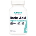 thumbnail image 1 of Supositorio vaginal Nutricost Ácido bórico 600 mg 60 cápsulas, 1 of 4