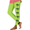 thumbnail image 3 of QATAINLAV St Patricks Day Leggings for Women High Waisted Tummy Control Workout Leggings Trendy Shamrock Leaves Print Irish Green Soft Yoga Pants Mint Green XXL Deals of The Day Lightning, 3 of 5