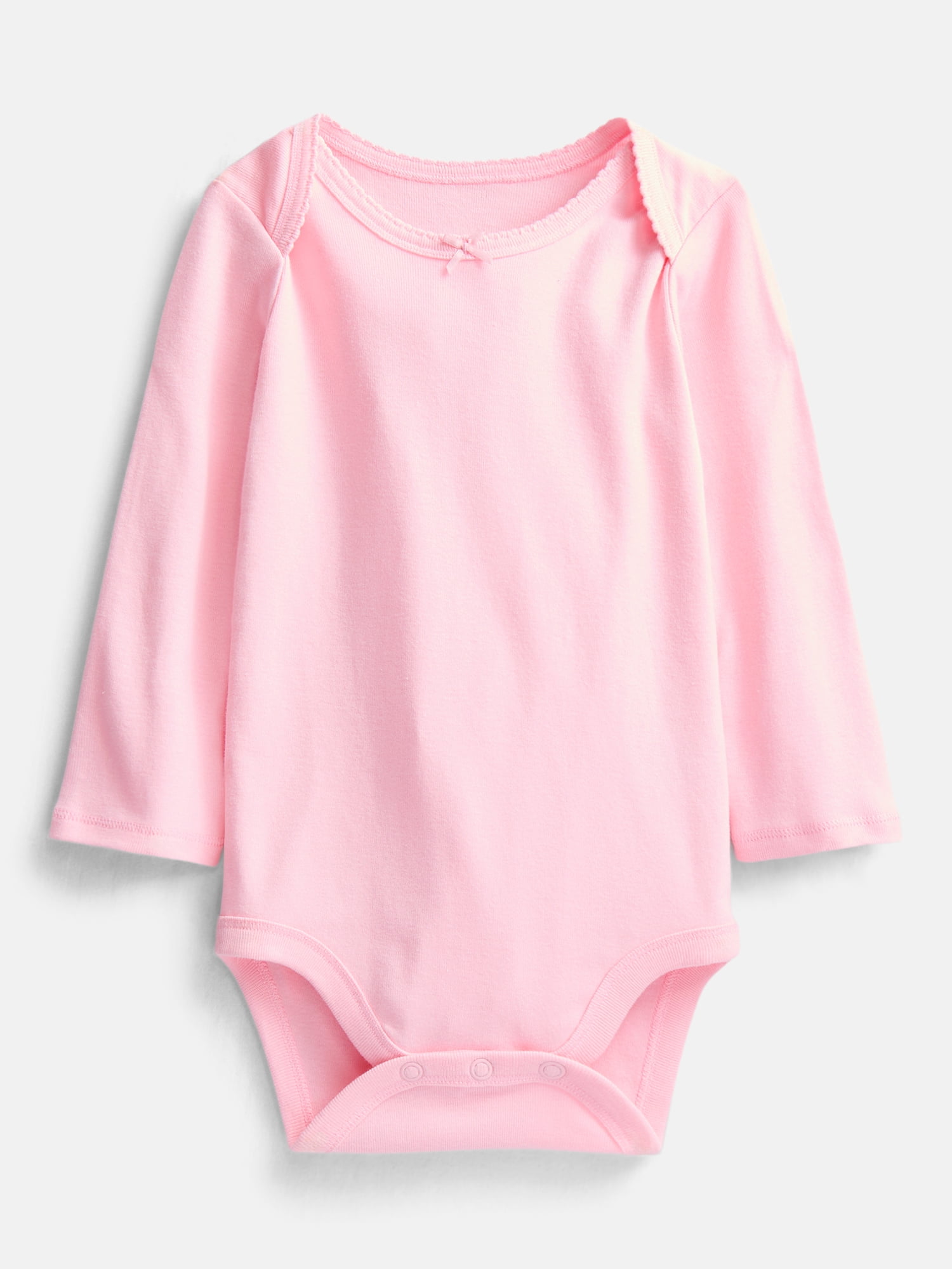 Wonder Nation Baby Girls Long Sleeve Bodysuits, 3-Pack, Sizes 0-24 Months