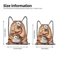 thumbnail image 2 of Saiise Dinosaur Baking Delight Pattern Sports Drawstring Backpack - String Swim Gym Bag with Wet Proof Pocket for Women&Men-Medium, 2 of 6