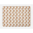thumbnail image 1 of Ocean Bath Mat, Seahorses Pattern in Watercolor Style Like Aquarium Marine Lifestyle, Plush Bathroom Decor Mat with Non Slip Backing, 29.5" X 17.5", Redwood Peach and White, by Ambesonne, 1 of 2