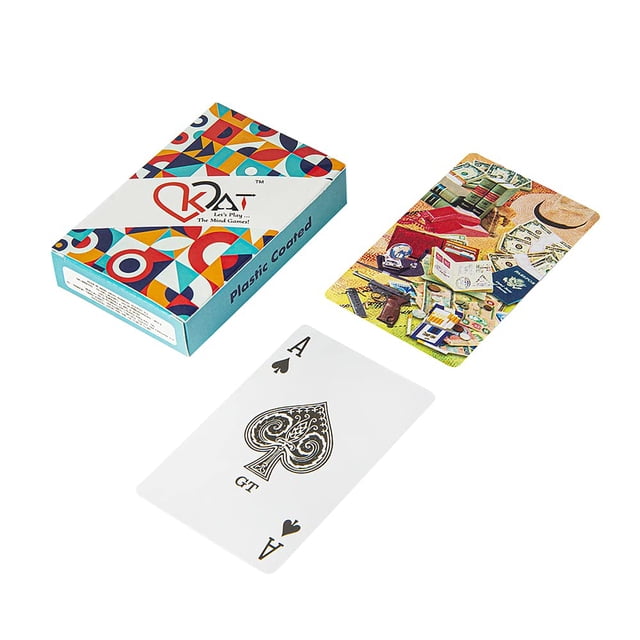 Kat Let’S Play 2 Pieces Playing Cards Plastic Coated Design B C Multi Colour Pack Premium Art Card Paper Decks For Bridge Rummy Poker, Teen Patti, Use For Nights Party & Game | Playing Cards