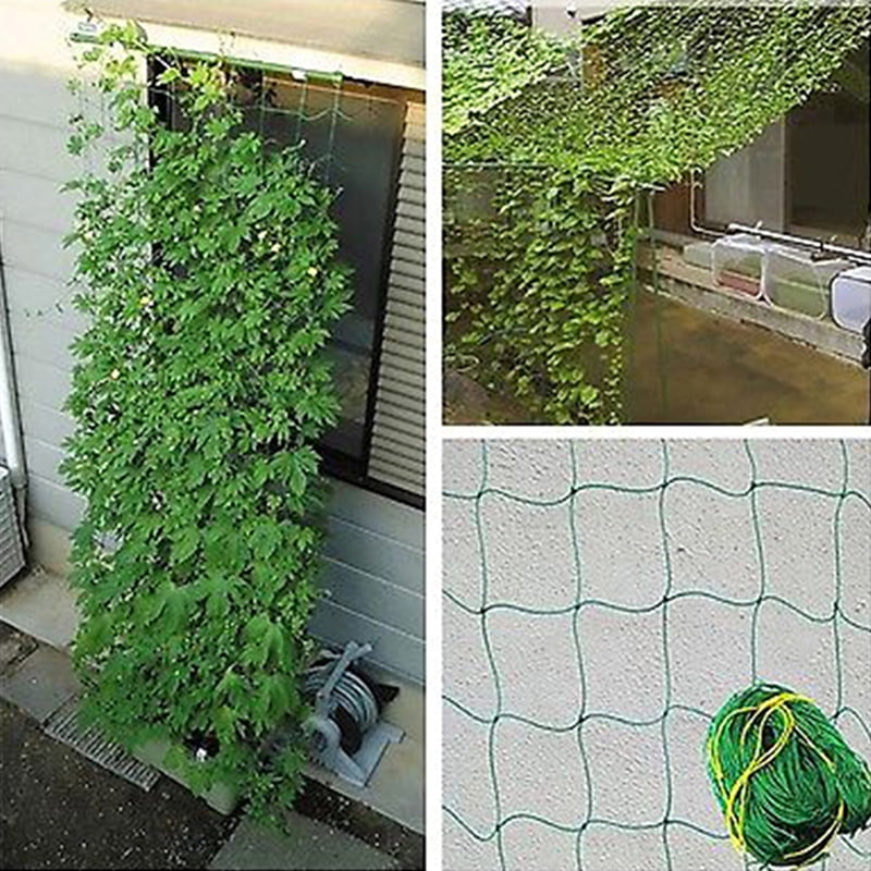 Gardens Green Nylon Trellis Netting Supports Climbing Bean Plant Nets Grow Fence 