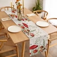 thumbnail image 3 of Red Mushrooms Table Runner - 120 Inch Long, Kitchen Dining Table Runner Dresser Scarves, Sage Green Eucalyptus Butterflies Plants Farmhouse Decor for Coffee Tables Wedding Party Banquet, 3 of 8