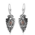 thumbnail image 5 of Sterling Silver Fritz Casuse Arrowhead Leopard Jasper Gemstone Lever Back Earrings, 5 of 10