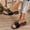 Black, variant on Fnooota Women's Flat Sandals, Non-slip Slip On Open Toe Holiday Summer Shoes Beige Size 8.5