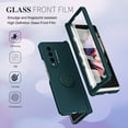 thumbnail image 6 of Mantto for Samsung Galaxy Z Fold5 Slim Case,Built-in Screen Protector & Rotatable Ring Bracket,Shockproof Hinge Protection Magnetic Car Mount Anti-Fingerprint Ultra Thin Phone Case,Cyan, 6 of 7