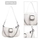 thumbnail image 3 of Bolso Axila Con Cadena para Mujer Bolso Elegante Color Sólido Bolso para Mujer (blanco), 3 of 9