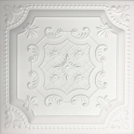 White Styrofoam Ceiling Tile Princess Package Of 8 Ceiling Tiles