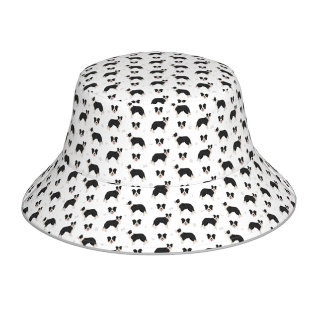 Balery Border Collie Dog Sombreros para el sol para hombre y mujer, sombrero de pescador con UPF 50+