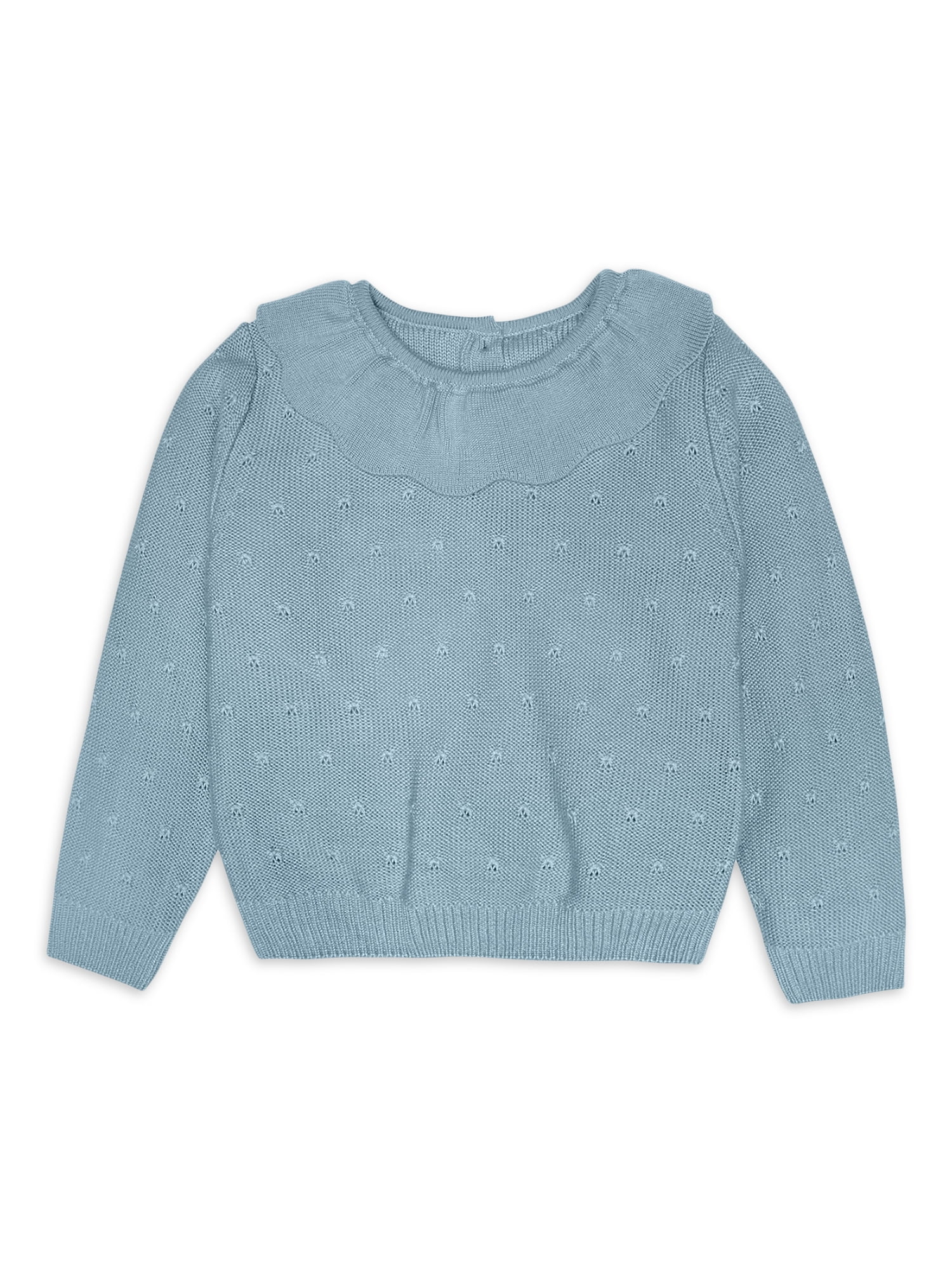Modern Moments by Gerber Toddler Girl Pointelle Sweater, Sizes 12 Months -5T