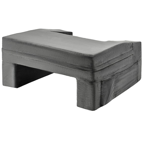 Reading Pillow with Lap Desk & 2 Pockets - Memory Foam Bed Rest Pillow for Adults, Washable Cover with Cup Holder - Perfect for Reading, Gaming, Working in Bed - Grey (Large 24")