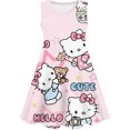 thumbnail image 1 of Nouvelle Robe d'Été pour Enfants 3-12 Ans Hello Kitty Sans Manches Filles Imprimé Dessin Animé Chemises de Nuit Robes de Fête Pyjamas, 1 of 1