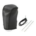 thumbnail image 1 of Cubierta de pomo de cambio de marcha Unique Bargains para Nissan Altima 2008-2012, antideslizante, fibra de carbono negra, protector de mango de cambio negro de cuero sintético, 1 pieza, 1 of 1