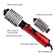 thumbnail image 3 of Hot-Air Hair Brushes, 3-in-1 Hot Air Styler and Rotating Hair Dryer for Dry Hair, Curl Hair, Straighten Hair, with 2 Interchangeable Brushes, 3 Temperature Settings for Dry and Wet Hair, 3 of 8
