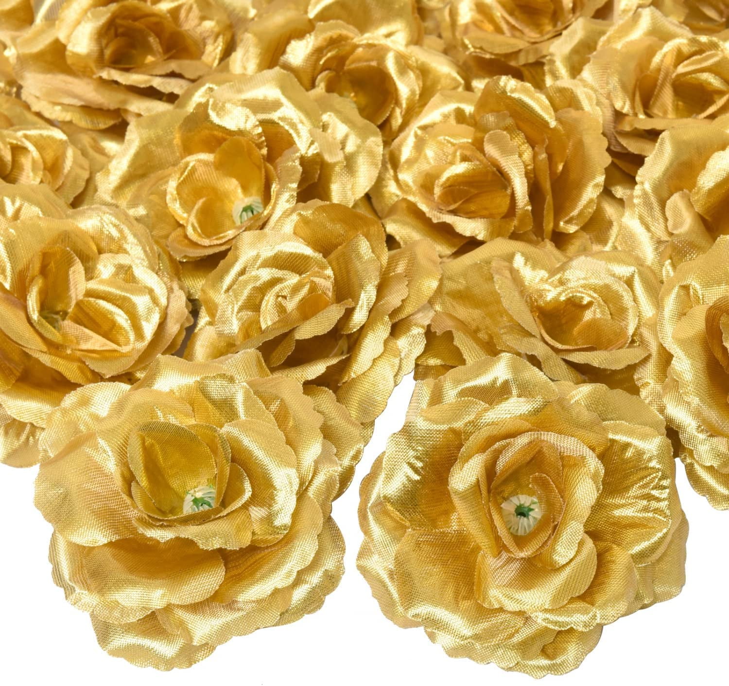 Artificial Flowers Gold Roses Realistic Fake Roses w/Stem for DIY Wedding  Bouquets Centerpieces Arrangements Party Baby Shower Home Decorations