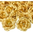 thumbnail image 1 of 30 Pack Gold Flowers Artificial for Decoration Artificial Silk Gold Roses Artificial Flowers Heads Lifelike Fake Rose Gift, 1 of 5