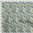 thumbnail image 4 of Soimoi Watercolor Floral Print, Silk Fabric, Decor Sewing Fabric by The Yard 42 Inch Wide,Decorative Fabric for Shirts Suits Ties, Blue, 4 of 5