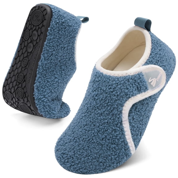 Barerun Women Men Slippers with Non-slip Rubber Soles Slip On Sock House Slippers for Home Bedroom