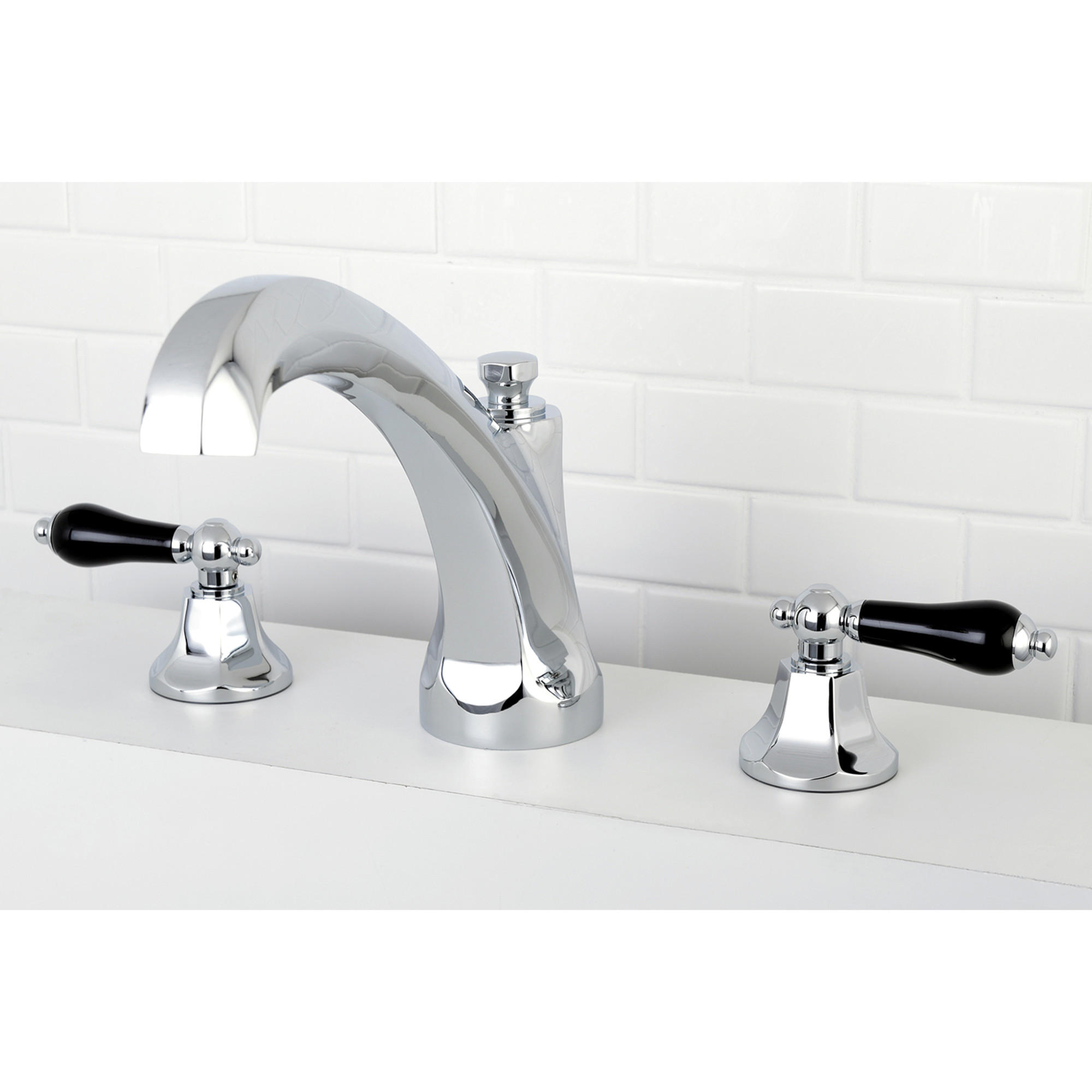 Kingston Brass KS4321PKL Duchess Two-Handle Deck Mount Roman Tub Faucet, Polished Chrome