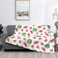 thumbnail image 2 of Fotbe Hand Drawn Watermelon Manta de Franela con Estampado, Manta Ultrasuave para Cama, Sofá, Auto, Hipoalergénica y Antibolitas-40"x30", 2 of 6