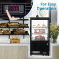 thumbnail image 4 of Commercial Display Refrigerator, 2.0 Cu. Ft. Countertop Pastry Refrigerated Display Case with Led Lighting, Air-Cooling, Frost-Free, Rear Sliding Door for Baked, Stores and Cafes Cakes, 4 of 9
