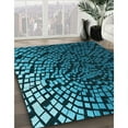 thumbnail image 2 of Ahgly Company Indoor Square Patterned Dark Turquoise Green Area Rugs, 7' Square, 2 of 6