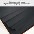 thumbnail image 3 of Refillable Album, PU Leather Iron Hoop Binder, DIY, Scrapbook, Black Card Pages, Large Capacity, with Retro Metal Corner Protectors, for DIY  Album, 3 of 7
