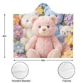 thumbnail image 3 of Cozy Plush Cute Teddy Bear Wearable Blanket Hoodies for Office Home Colorful Flowers Teddy Bears Hooded Blankets for Women Men Adults Teddy Bear Lovers Decor Birthday Gifts 50×60 Inch, 3 of 5