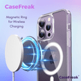 thumbnail image 3 of CASEFREAK Clear Silicone Case for iPhone 15 Pro Max (6.7") with Magnetic Ring MagSafe Compatible, 3 of 6