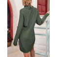 thumbnail image 5 of Women'S Sweater Dresses Oversized One-Piece Dresses Outer Wear Plus Size Pullover Wedding Dresses Green M, 5 of 6