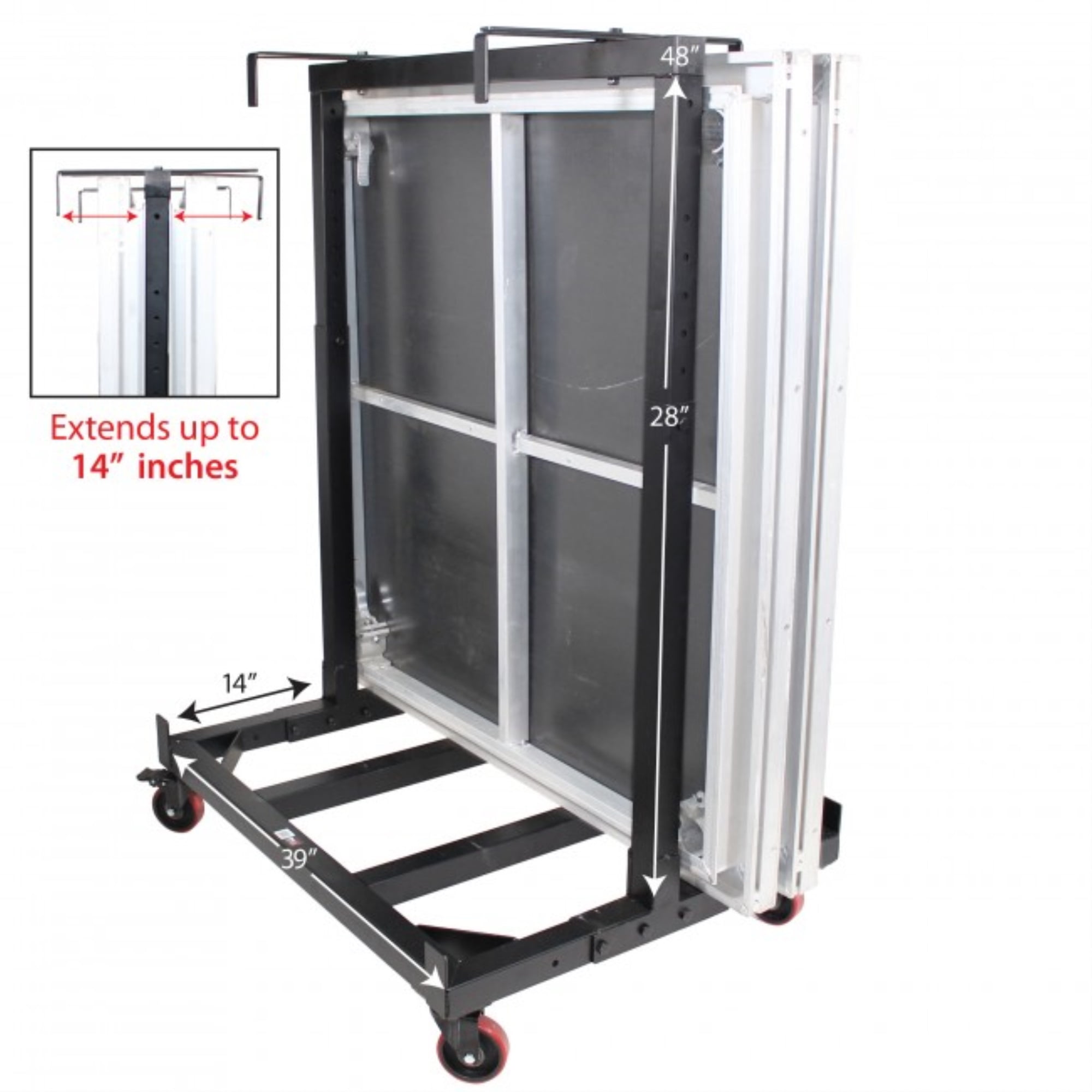 ProX X-STGX6 Rolling Dolly Cart for 4ft Width Stage Decks