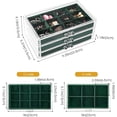 thumbnail image 5 of ProCase Earring Holder Organizer Box Valentine's Day Gifts, Clear Acrylic Jewelry Box for Women, Stackable Large Jewelry Storage Case with Adjustable Velvet Trays on Dresser Vanity -Emerald, 3 Layers, 5 of 8