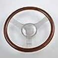 thumbnail image 2 of Flashpower 15.5'' Billet Steering Wheels Wood half wrap Banjo Corvair Impala Chevy II, 2 of 4