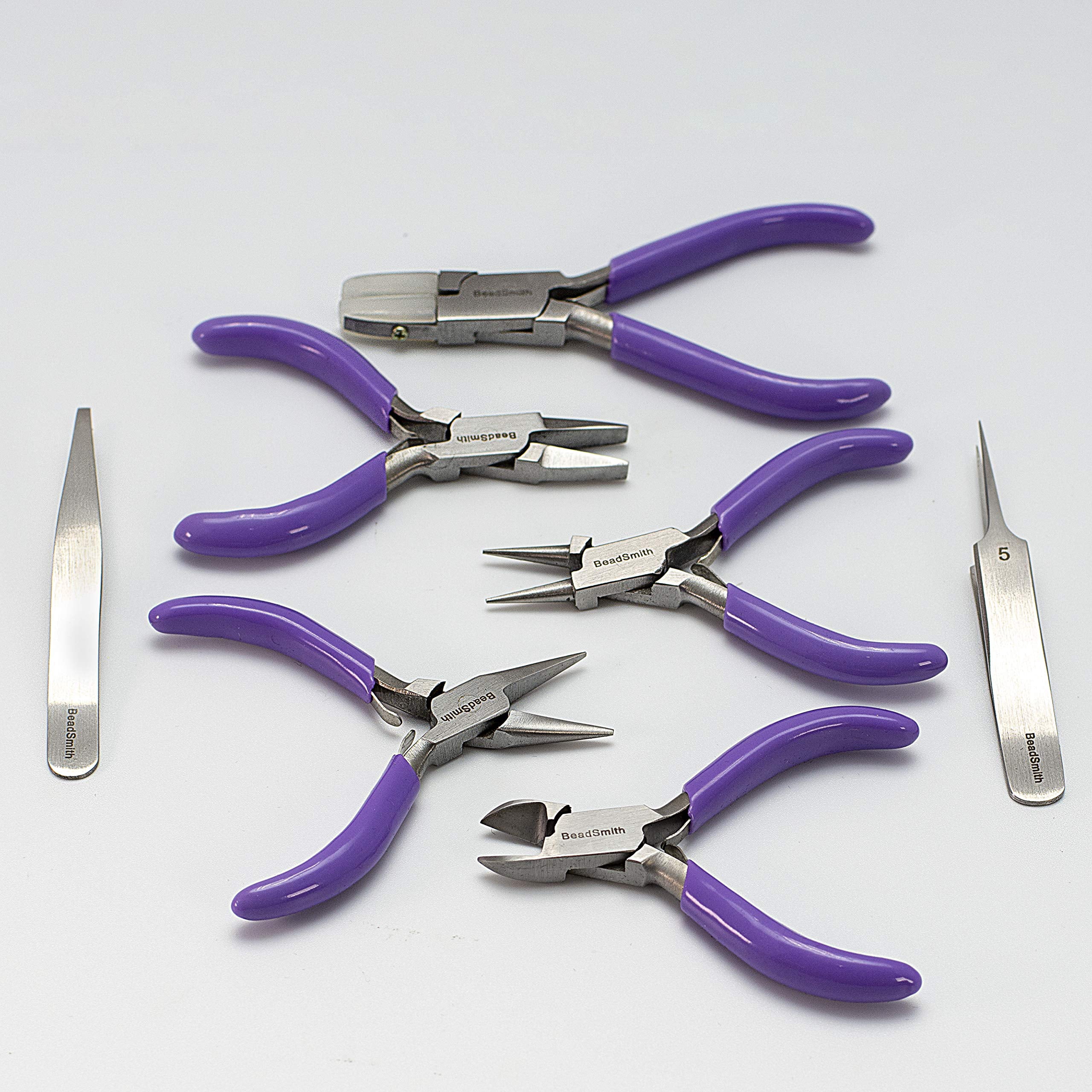 The Beadsmith Tiny Mini Jewelry Tool Kit - 7 Pc Set w/ Case