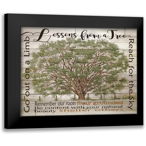 Jacobs, Cindy 14x12 Black Modern Framed Museum Art Print Titled - Lessons from a Tree