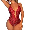 thumbnail image 2 of uublik Valentines Lingerie Set for Women Babydoll Sexy Naughty Lace Bodysuit Plus Size, 2 of 5