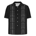 thumbnail image 5 of Elvqul Mens Button down Shirts Beach Print Lapel Shirts Black Holiday Short Sleeve Casual Party Summer Tops, 5 of 5