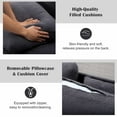 thumbnail image 6 of BSHTI Modern Style Teddy Fabric Sofa with 2 Pillows,Featuring Extra-Wide Deep Sofa,Suitable for Living Room,Bedroom,Office, 6 of 15