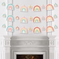 thumbnail image 3 of Big Dot of Happiness Hello Rainbow - Boho Baby Shower and Birthday Party Decor - Clothespin Garland Banner - 44 Pieces, 3 of 7