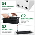 thumbnail image 3 of GloryStar Set of 2 Rattan Planters, 22.4 Inch Tall Pots with Trays, Built-In Water Level Monitor & Wheels for Home or Patio, 3 of 7